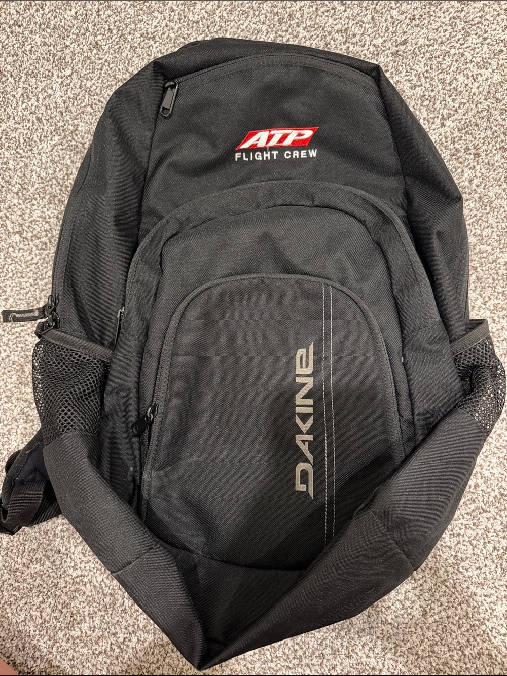 Dakine Black Backpack with ATP Flight Crew Logo